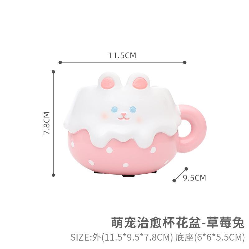 Chậu cây hình thú cưng hoạt hình resin, chậu mọng nước mini, trang trí ban công sân vườn (RG-24)