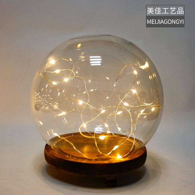 Cầu Thuỷ Tinh Hình Tròn Nhiều Kích Thước Và Đèn Led (MJA-8)