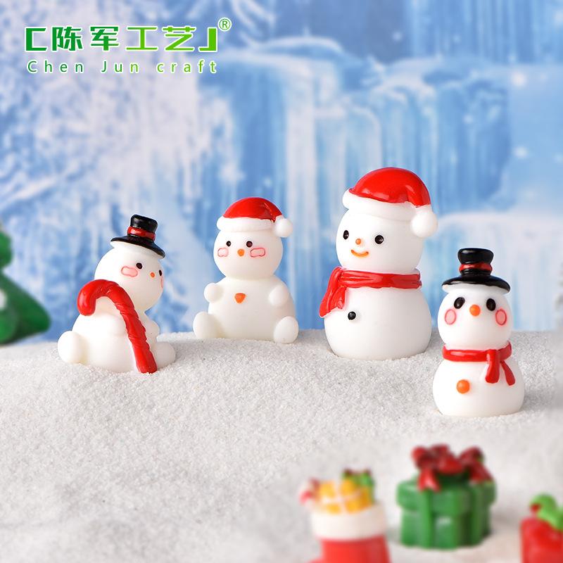 Tiểu cảnh gậy Giáng Sinh, người tuyết và ông già Noel mini (TZC-334)