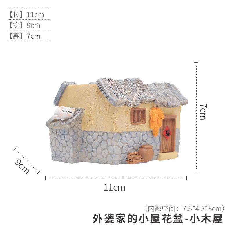 Chậu cây mọng nước resin phong cách vintage, chậu mini để bàn, tiểu cảnh cây xanh (RG-25)