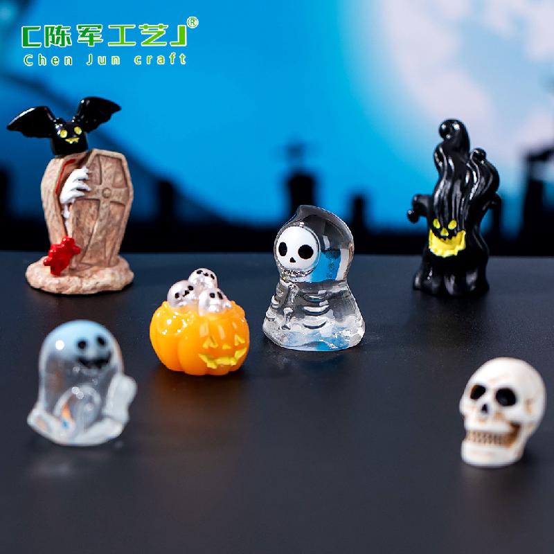 Tiểu cảnh Halloween quả cầu ma, bí ngô không mặt (TZC-128)