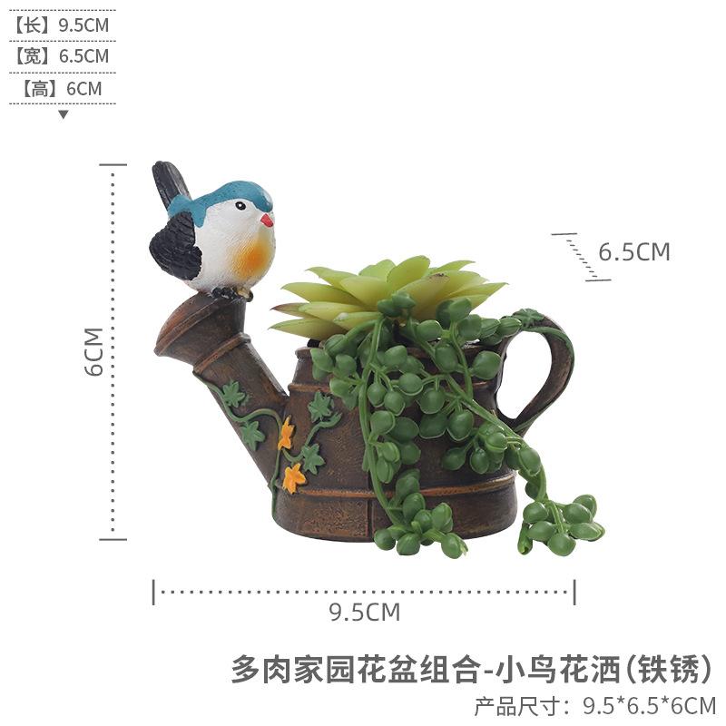 Chậu cây mini phong cách vintage, chậu cây mọng nước trang trí bàn, sân vườn và tiểu cảnh (RG-64)