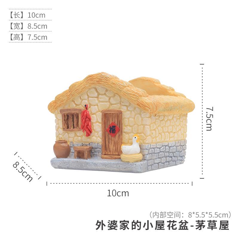 Chậu cây mọng nước resin phong cách vintage, chậu mini để bàn, tiểu cảnh cây xanh (RG-25)