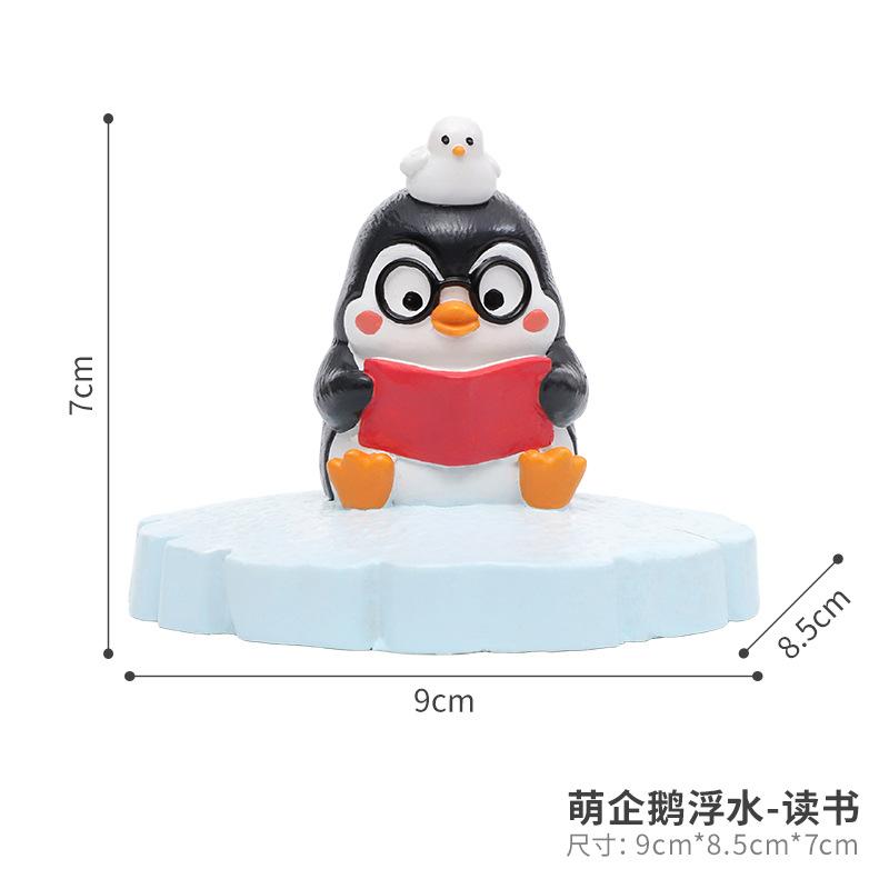 Tượng chim cánh cụt resin nổi trên mặt nước, phụ kiện tiểu cảnh hồ cá, ao và bể nước (RG-218)