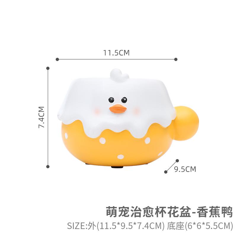 Chậu cây hình thú cưng hoạt hình resin, chậu mọng nước mini, trang trí ban công sân vườn (RG-24)