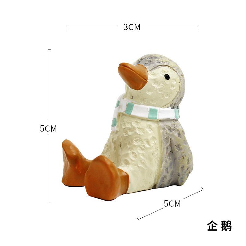 Tượng động vật hoạt hình resin phong cách Zakka, đồ trang trí bánh kem, phụ kiện xe hơi (RG-60)