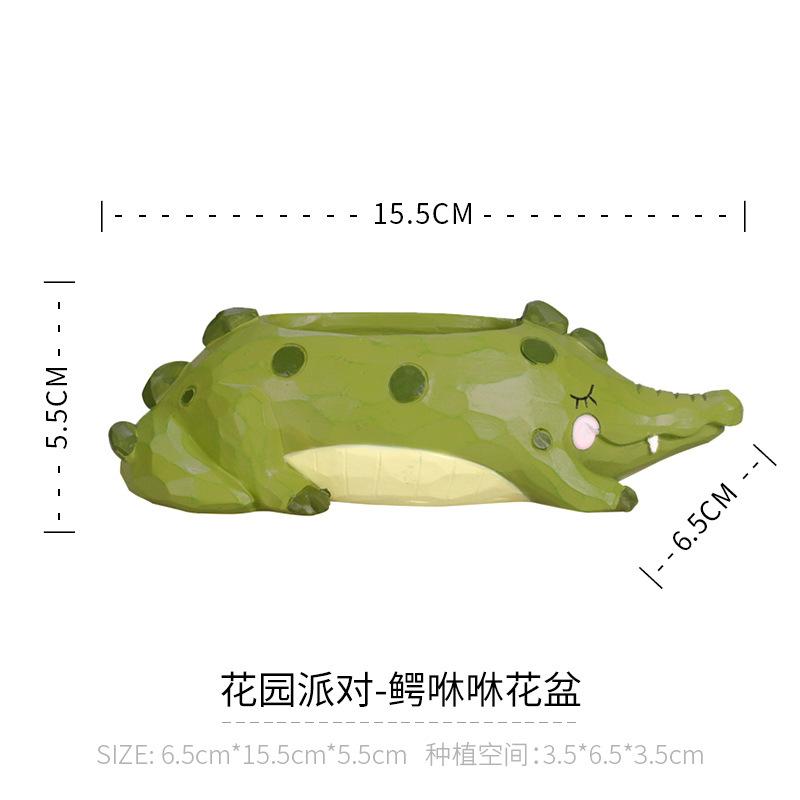 Chậu cây mọng nước hình cá voi resin phong cách Zakka, chậu mini để bàn, ban công và sân vườn (RG-146)