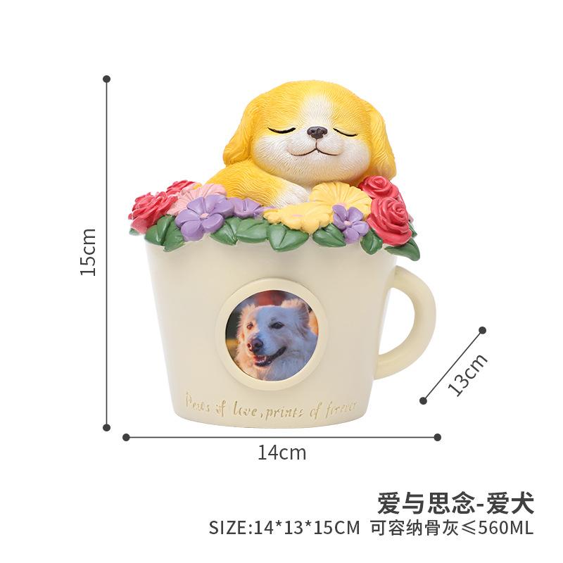 Hũ đựng tro cốt thú cưng resin, hộp tưởng niệm chó mèo, đồ tang lễ và hỏa táng thú cưng (RG-120)