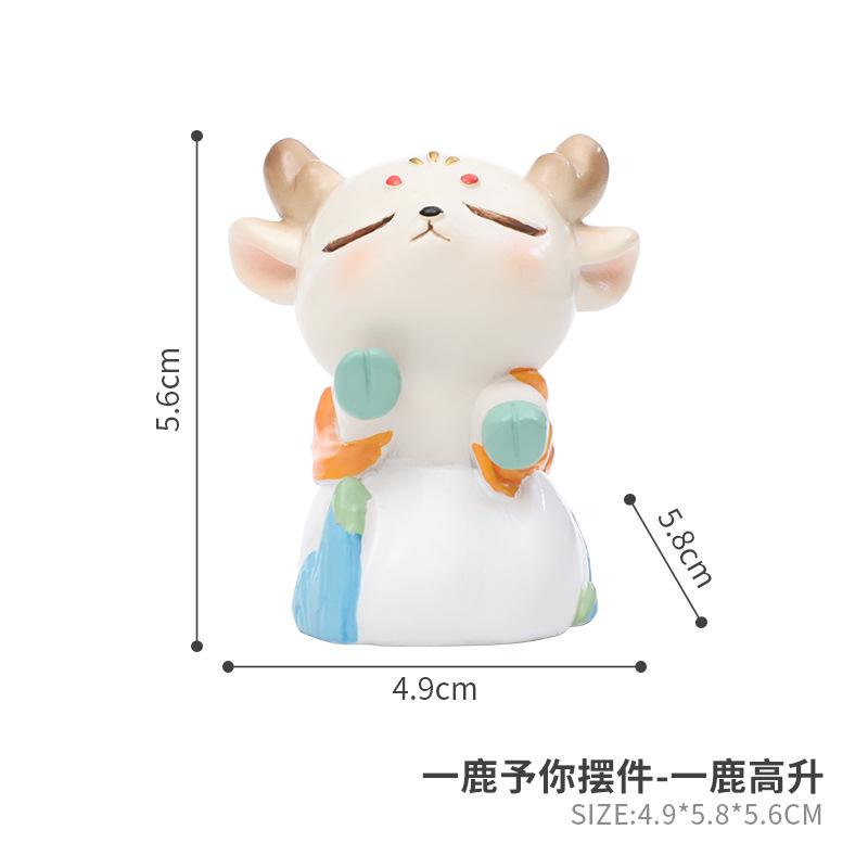 Tượng hươu hoạt hình mini resin, phụ kiện tiểu cảnh sân vườn, trang trí bàn và khu vườn (RG-210)