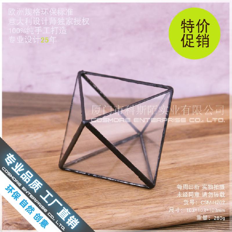 Nhà kính đa giác đen Bắc Âu, hộp hoa hồng (DG-155)