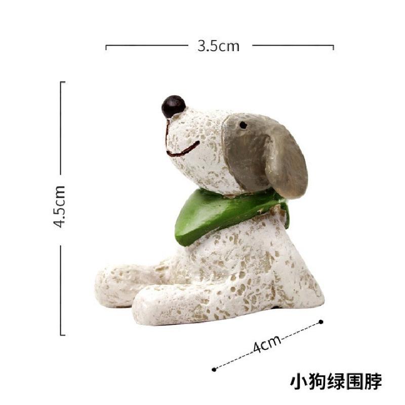 Tượng động vật hoạt hình resin phong cách Zakka, đồ trang trí bánh kem, phụ kiện xe hơi (RG-60)
