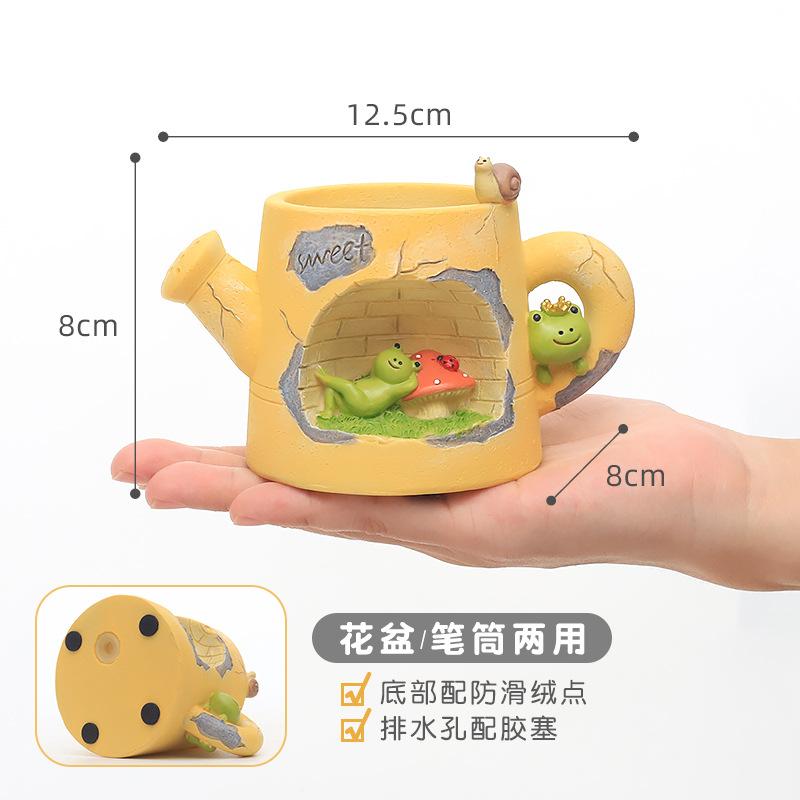 Chậu cây mọng nước hoạt hình resin, chậu mini trang trí bàn, tiểu cảnh cây xanh (RG-16)