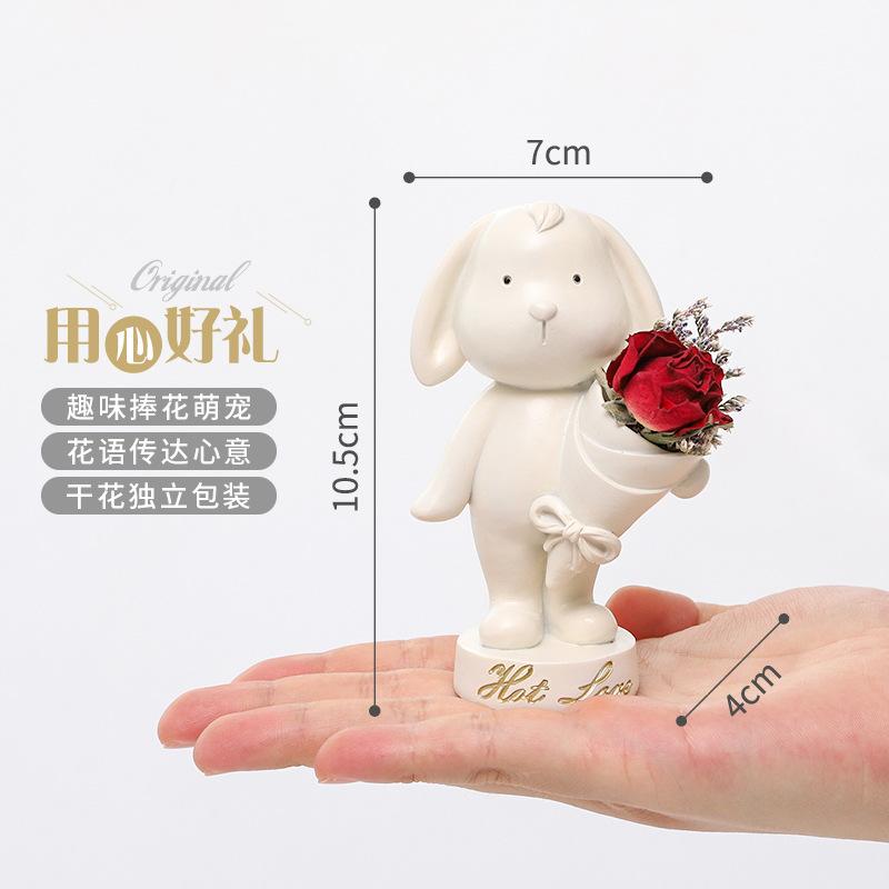 Tượng thiên thần tặng hoa resin phong cách Zakka, phụ kiện chậu cây, tiểu cảnh và sân vườn (RG-264)