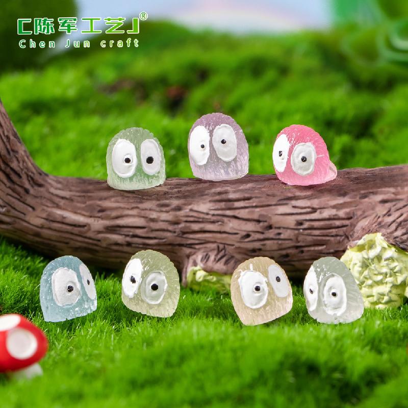 Tiểu cảnh rêu đen phát sáng mini trang trí chậu cây DIY (ZC-1271)