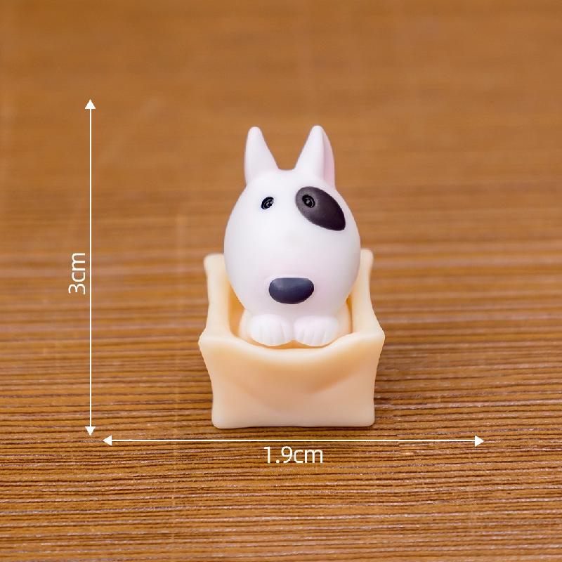 Tiểu cảnh chó Bull Terrier, phụ kiện trang trí xe hơi mini (TZC-483)