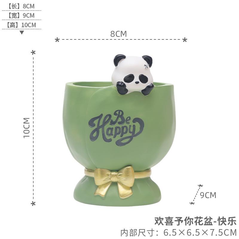 Chậu cây mọng nước thú cưng hoạt hình resin, chậu mini trang trí nhà, văn phòng và bàn làm việc (RG-56)