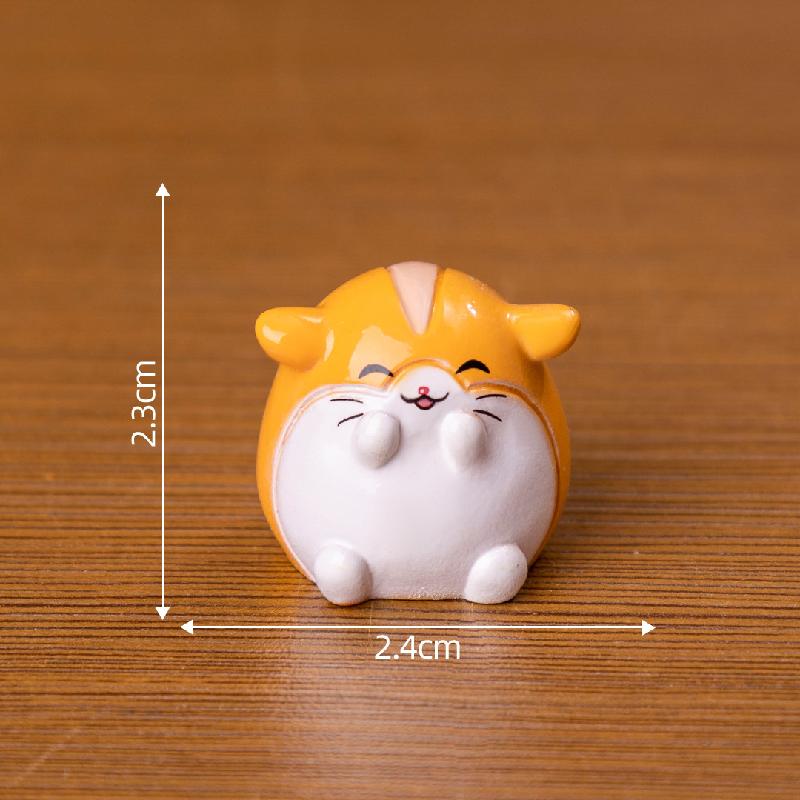 Tiểu cảnh chuột hamster tròn, phụ kiện nhà búp bê mini (TZC-273)