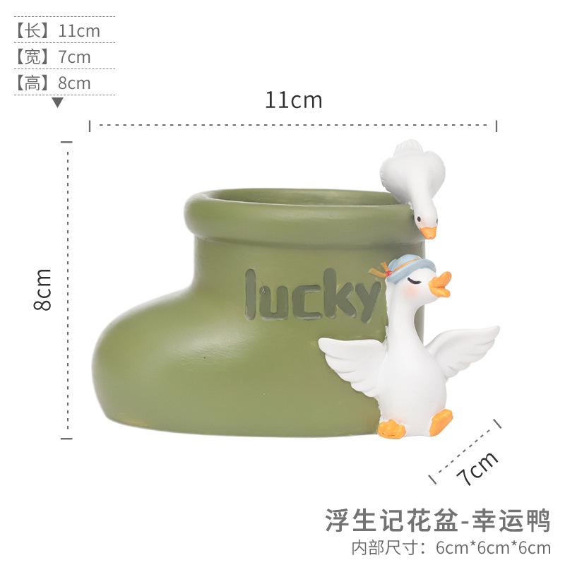 Chậu cây mọng nước mini resin, chậu để bàn trang trí, phụ kiện tiểu cảnh cây xanh (RG-21)