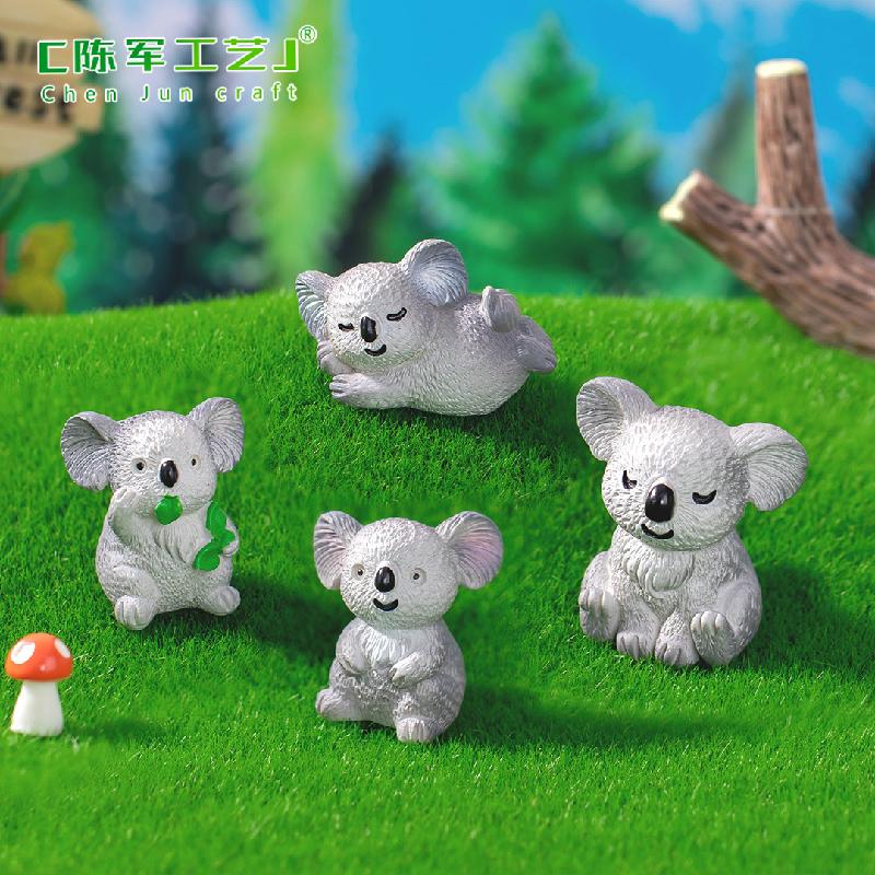 Tiểu cảnh koala dễ thương, phụ kiện trang trí cây cảnh mini (TZC-618)