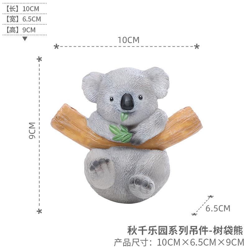 Móc treo xích đu động vật resin, phụ kiện treo cây, trang trí sân vườn ban công (RG-31)