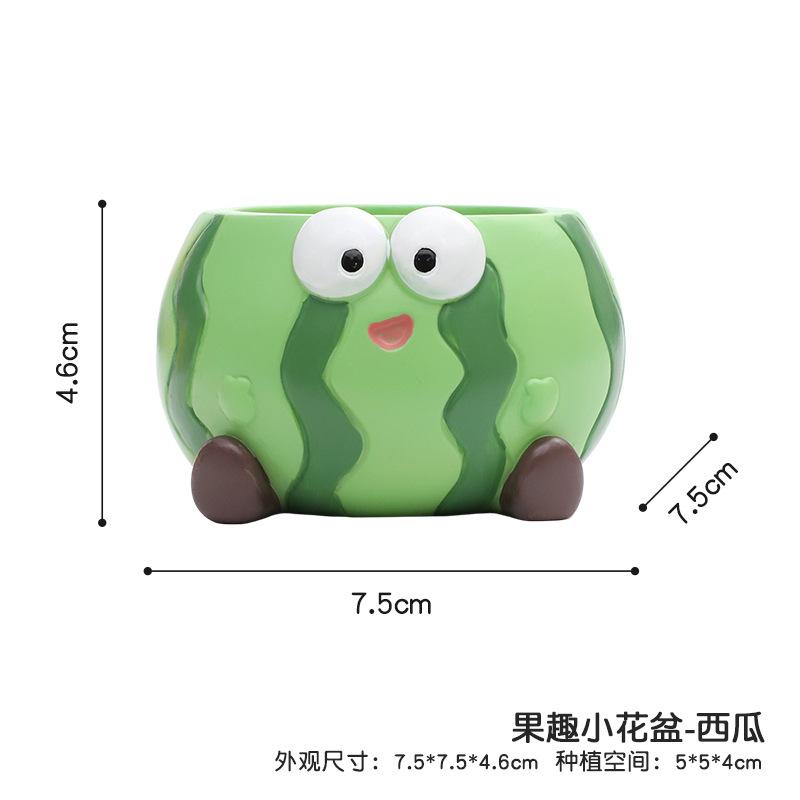 Chậu cây mọng nước hình trái cây resin, chậu mini trang trí sân vườn, bàn làm việc và ban công (RG-68)