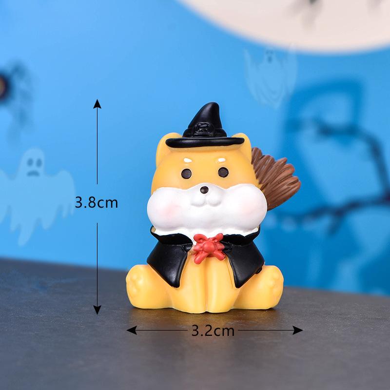 Tiểu cảnh ma và bí ngô Halloween, phụ kiện trang trí cây cảnh (TZC-545)