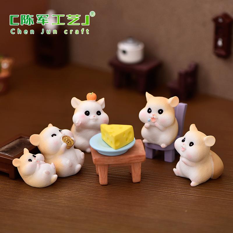 Chuột hamster dễ thương tiểu cảnh trang trí DIY (TZC-641)