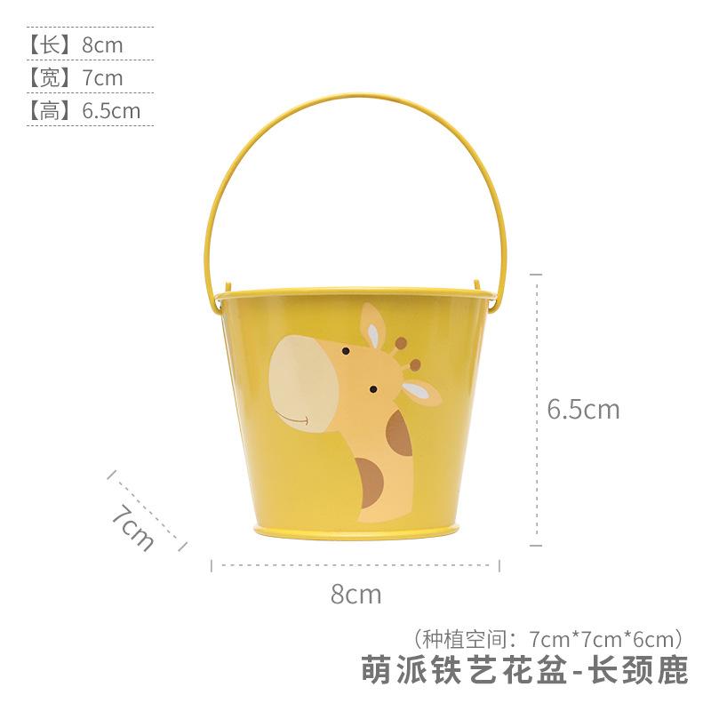 Chậu cây mọng nước hoạt hình mini, chậu sắt để bàn, trang trí ban công và tiểu cảnh (RG-129)