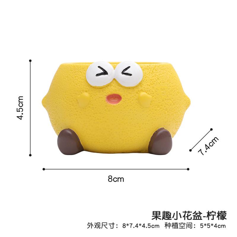 Chậu cây mọng nước hình trái cây resin, chậu mini trang trí sân vườn, bàn làm việc và ban công (RG-68)