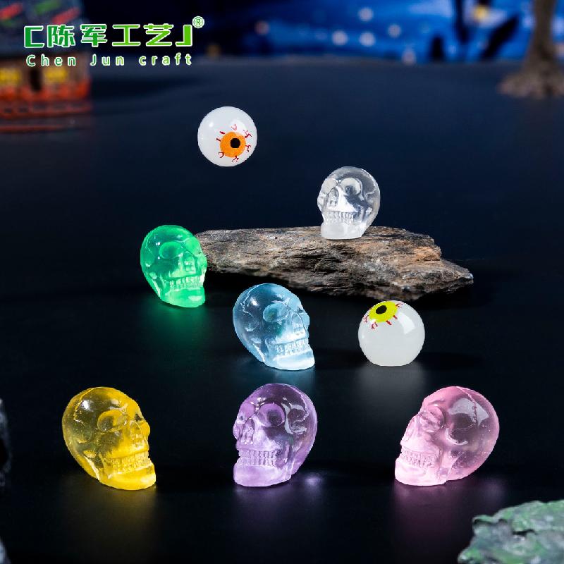 Tiểu cảnh Halloween đầu lâu phát sáng trang trí mini (TZC-729)