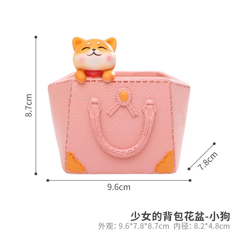 Chậu cây mọng nước hình túi xách nữ resin, chậu mini trang trí ban công, bàn làm việc và sân vườn (RG-115)
