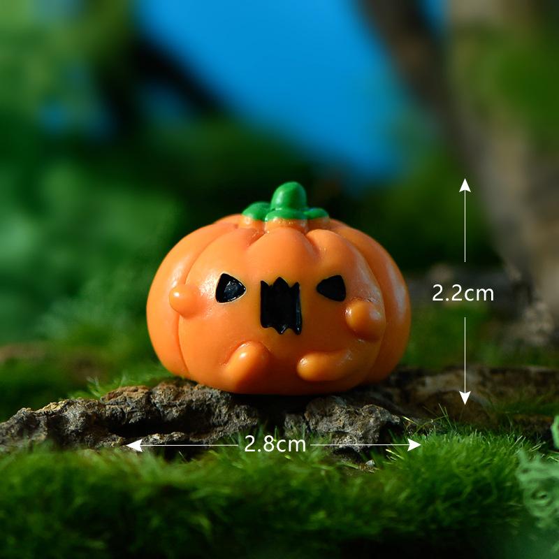 Tiểu cảnh Halloween ma và bí ngô, phụ kiện quả cầu (TZC-165)