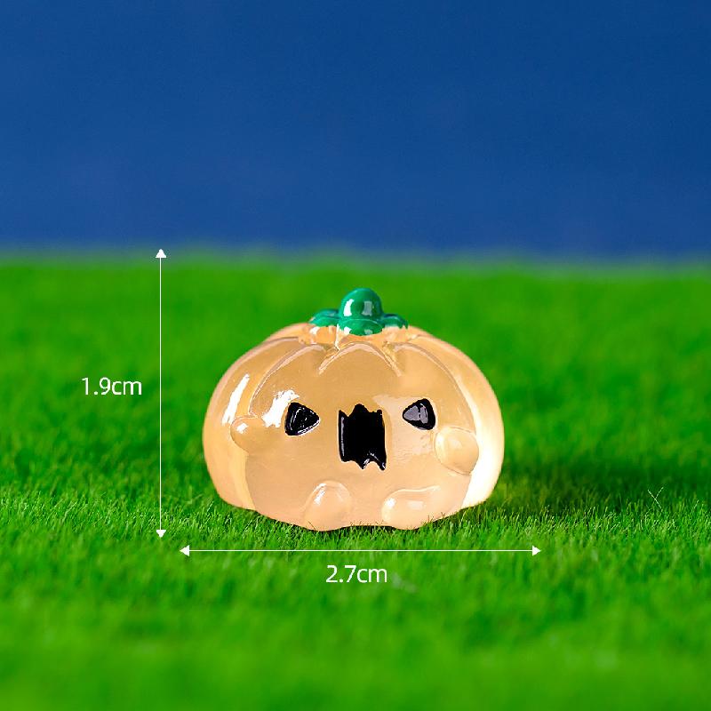 Tiểu cảnh bí ngô ma, trang trí Halloween phát sáng mini (TZC-240)