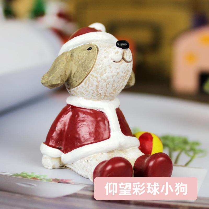 Đồ trang trí Giáng Sinh mini hoạt hình resin, phụ kiện tiểu cảnh, chậu cây và quà tặng (RG-287)