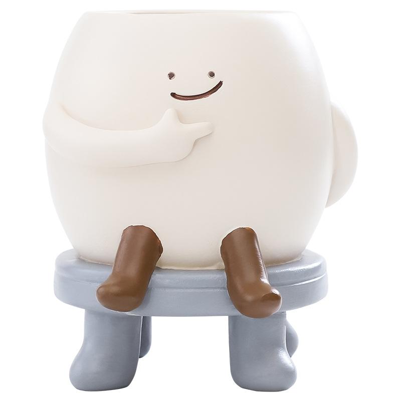 Chậu cây mọng nước resin mini, chậu cây để bàn văn phòng, trang trí sân vườn ban công (RG-15)