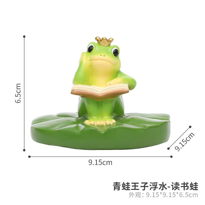 Tượng ếch resin nổi mặt nước, phụ kiện tiểu cảnh hồ cá, ao sân vườn và bể nước (RG-219)