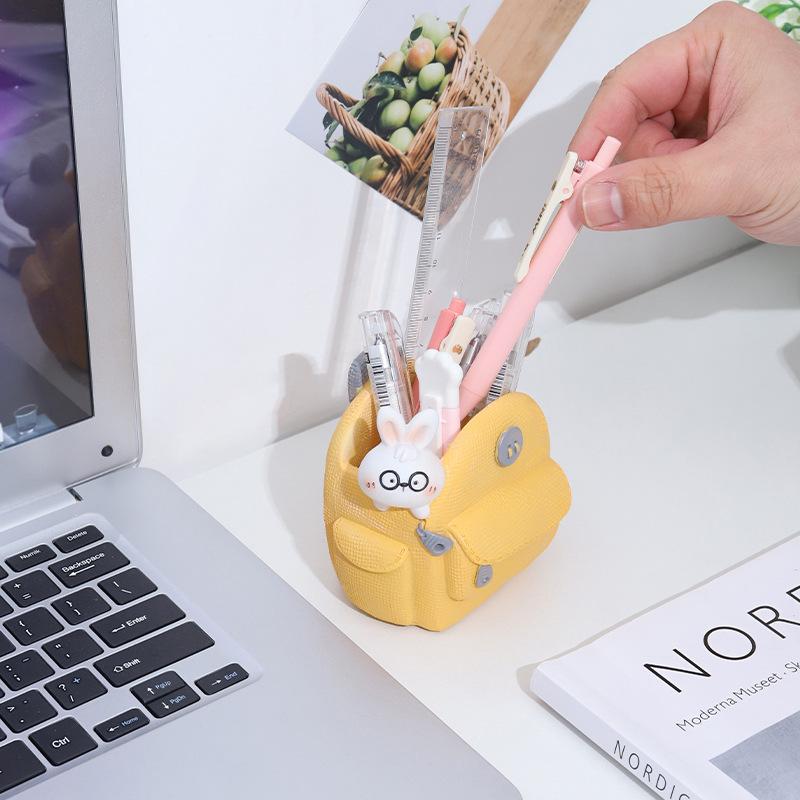 Chậu cây resin hình balo, chậu mọng nước mini, trang trí bàn làm việc văn phòng (RG-35)