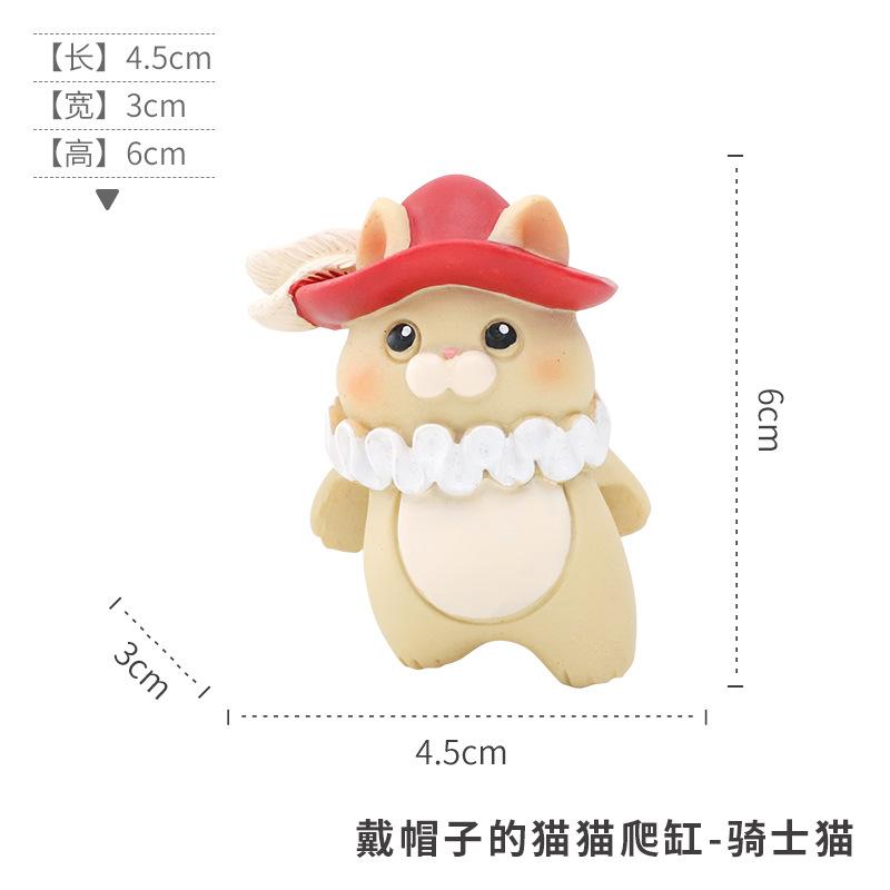 Móc trang trí mèo leo bể resin, phụ kiện tiểu cảnh hồ cá, trang trí chậu cây và sân vườn (RG-117)