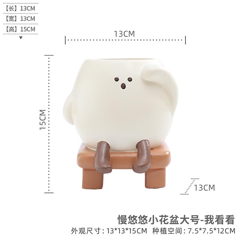 Chậu cây mọng nước mặt cười resin, chậu mini để bàn, trang trí nhà và sân vườn (RG-148)