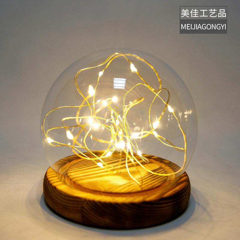 Cầu Thuỷ Tinh Hình Tròn Nhiều Kích Thước Và Đèn Led (MJA-8)