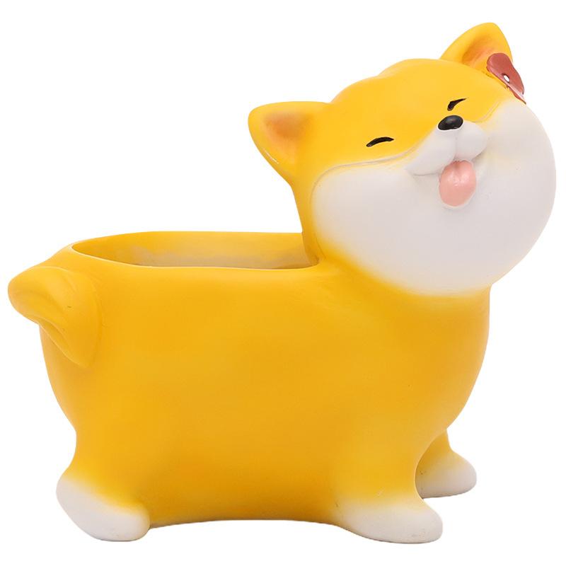 Chậu cây mọng nước hình động vật resin, chậu mini tiểu cảnh, trang trí bàn làm việc và sân vườn (RG-258)