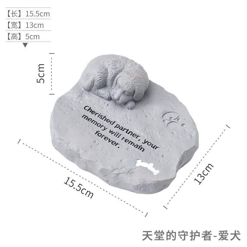 Bia mộ thú cưng resin, bia tưởng niệm chó mèo, đồ tang lễ và tưởng niệm thú cưng (RG-87)