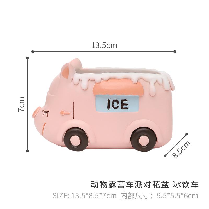 Chậu cây mọng nước hình động vật resin, chậu mini trang trí văn phòng, nhà và ban công (RG-76)