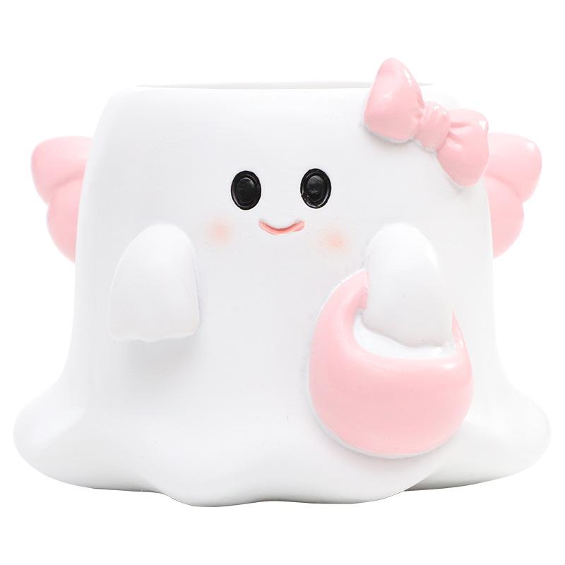Chậu cây mọng nước hình ma Halloween, chậu mini trang trí bàn, sân vườn và tiểu cảnh (RG-134)