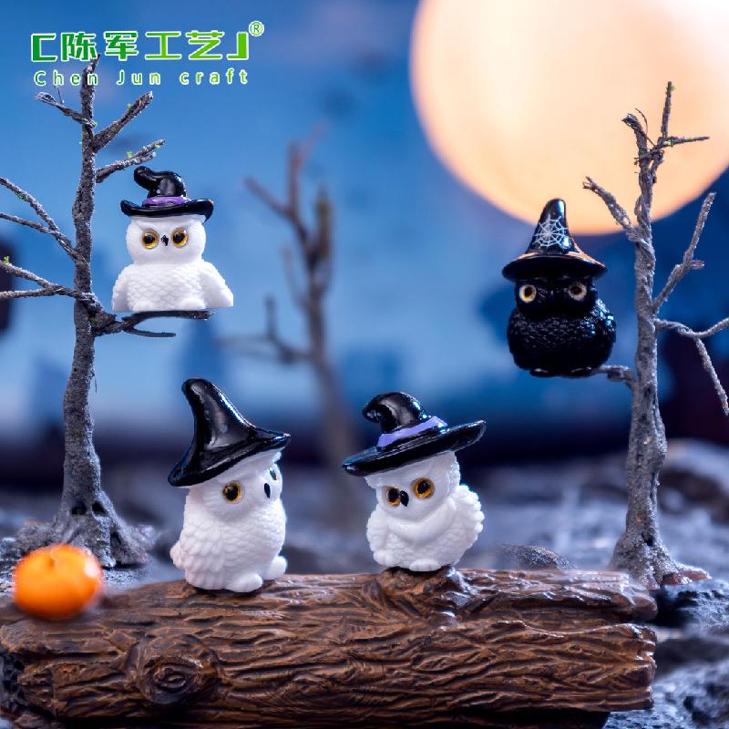 Tiểu cảnh Halloween bí ngô, phù thủy mini, trang trí DIY (TZC-51)