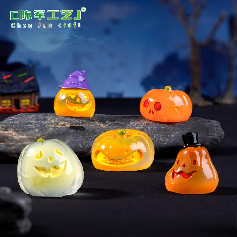 Tiểu cảnh bí ngô phát sáng Halloween, trang trí DIY (TZC-67)