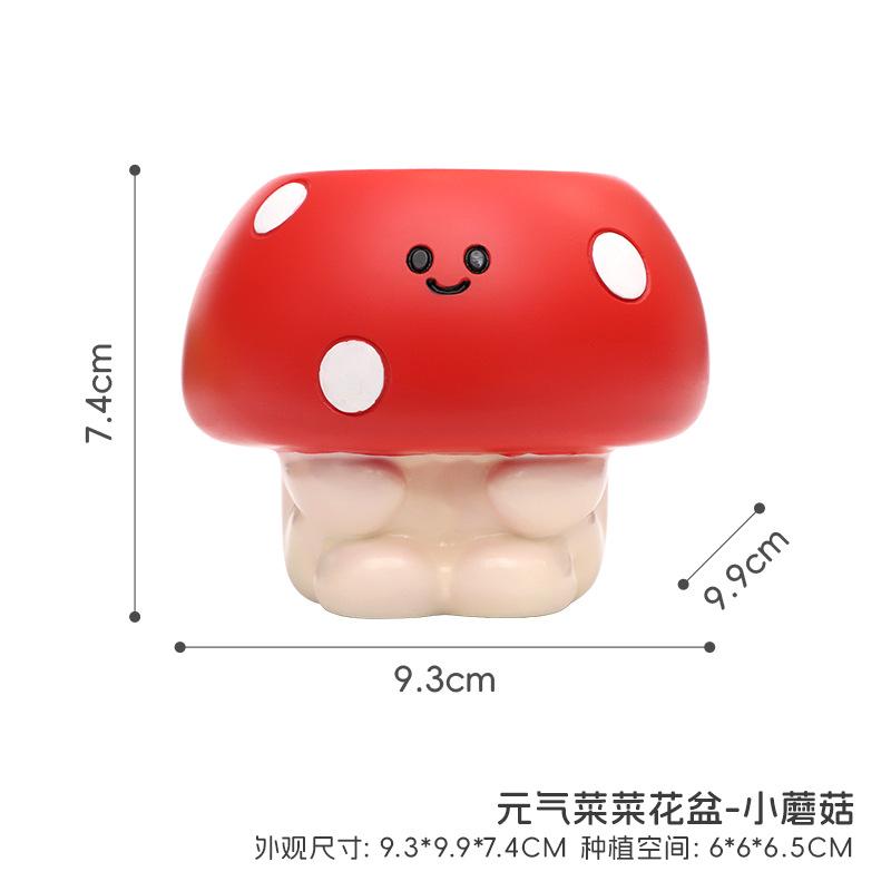 Chậu cây mọng nước hình rau củ hoạt hình resin, chậu mini để bàn, trang trí văn phòng và nhà (RG-106)