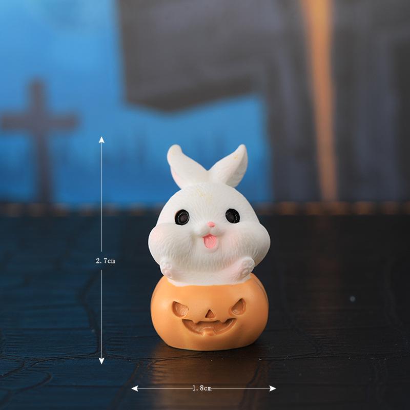 Tiểu cảnh Halloween, thỏ nhựa mini trang trí cây cảnh (TZC-23)