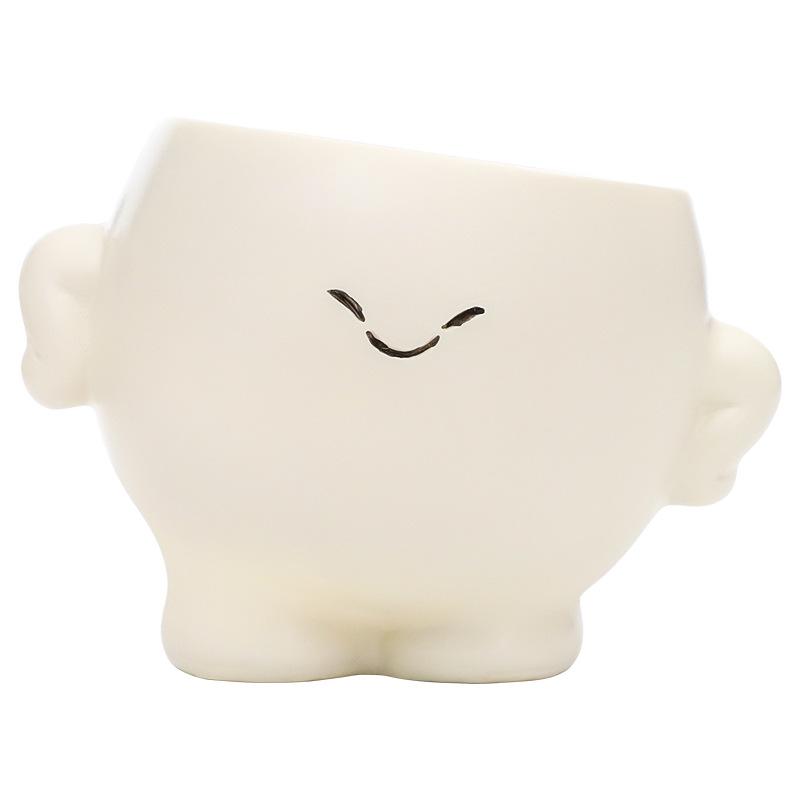 Chậu cây mọng nước mặt biểu cảm hoạt hình resin, chậu mini để bàn, trang trí sân vườn (RG-65)
