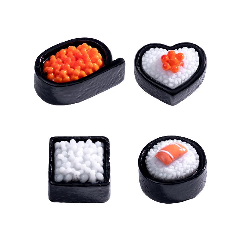 Tiểu cảnh sushi cá hồi, phụ kiện trang trí đồ ăn mini DIY (TZC-572)